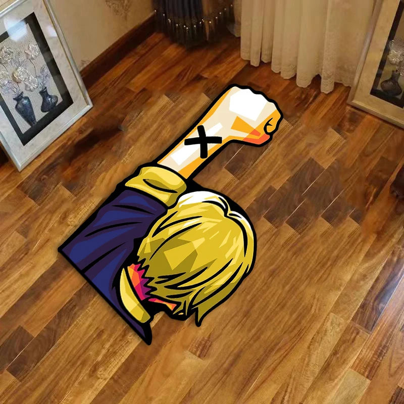 Luffy & Sanji & Zoro with Raised Fist Rug