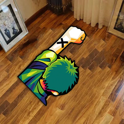 Luffy & Sanji & Zoro with Raised Fist Rug