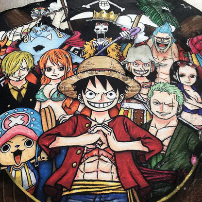 StrawHats Crew Round Ship Rug