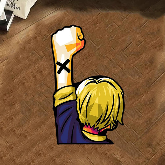 Luffy & Sanji & Zoro with Raised Fist Rug