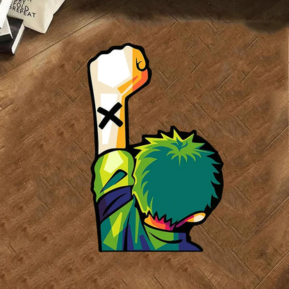 Luffy & Sanji & Zoro with Raised Fist Rug