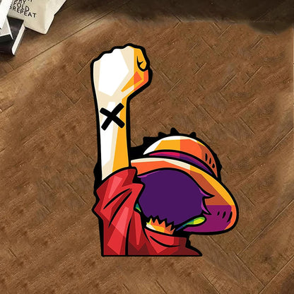 Luffy & Sanji & Zoro with Raised Fist Rug